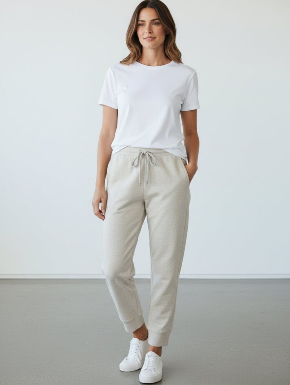 All in Motion Women’s Cotton Fleece Jogger Pants XXL Oatmeal NWT